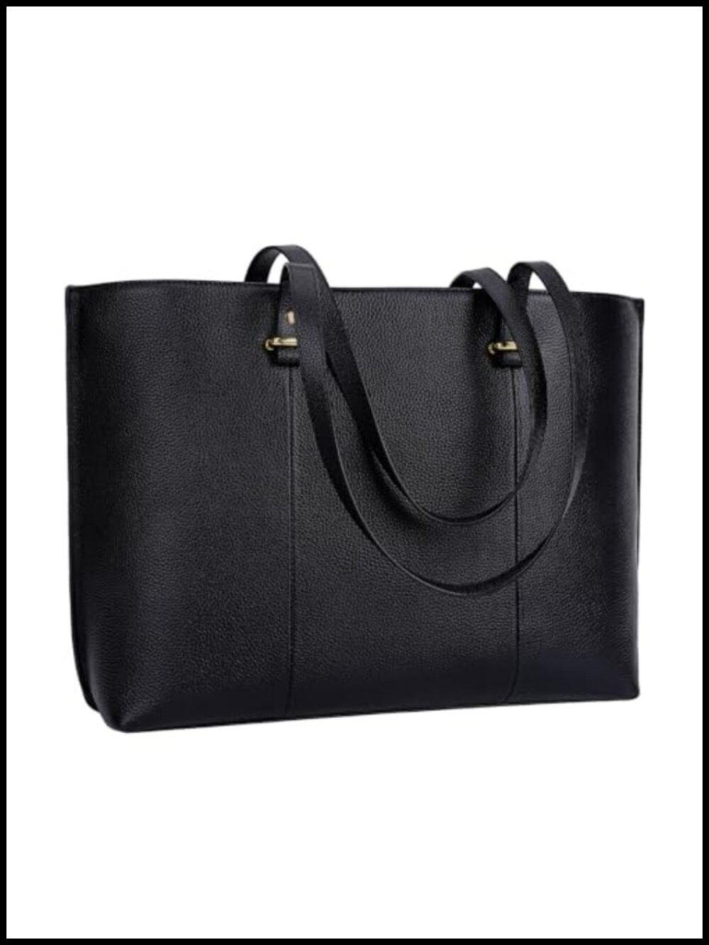 Genuine Leather Work Tote Bag Large Shoulder Purse 15.6 Laptop Sleeve
